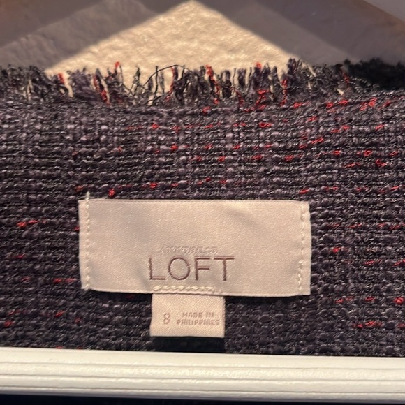 Ann Taylor LOFT Women’s Tweed Lined Zip Up Jacket Blazer Size 8 - Picture 4 of 10